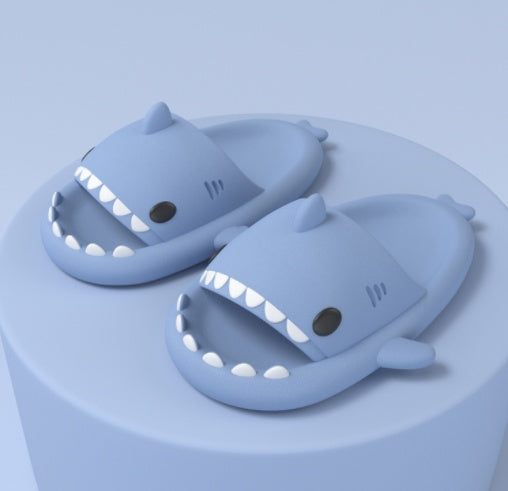 Shark Slides Adult's Slippers Indoor Outdoor Funny Shark Cartoon